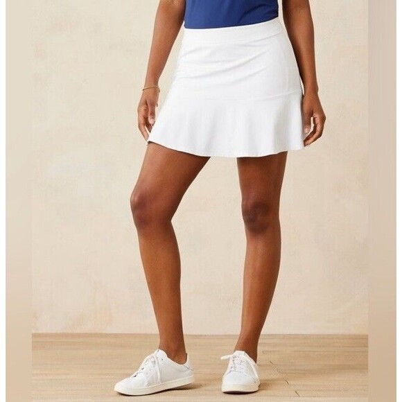 Tommy Bahama Dresses & Skirts - TOMMY BAHAMA Abby IslandZone Flounce Skort Golf Skirt White Lined Ruffled XL NEW